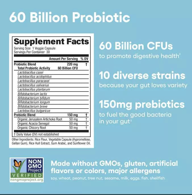 NEXOVA™ - DIGESTIVE ENZYMES 60CT + 60B PROBIOTIC 30CT